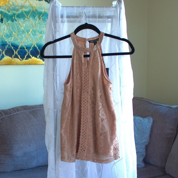 Cable & Gauge | Beige Sleeveless Blouse - Picture 1 of 9